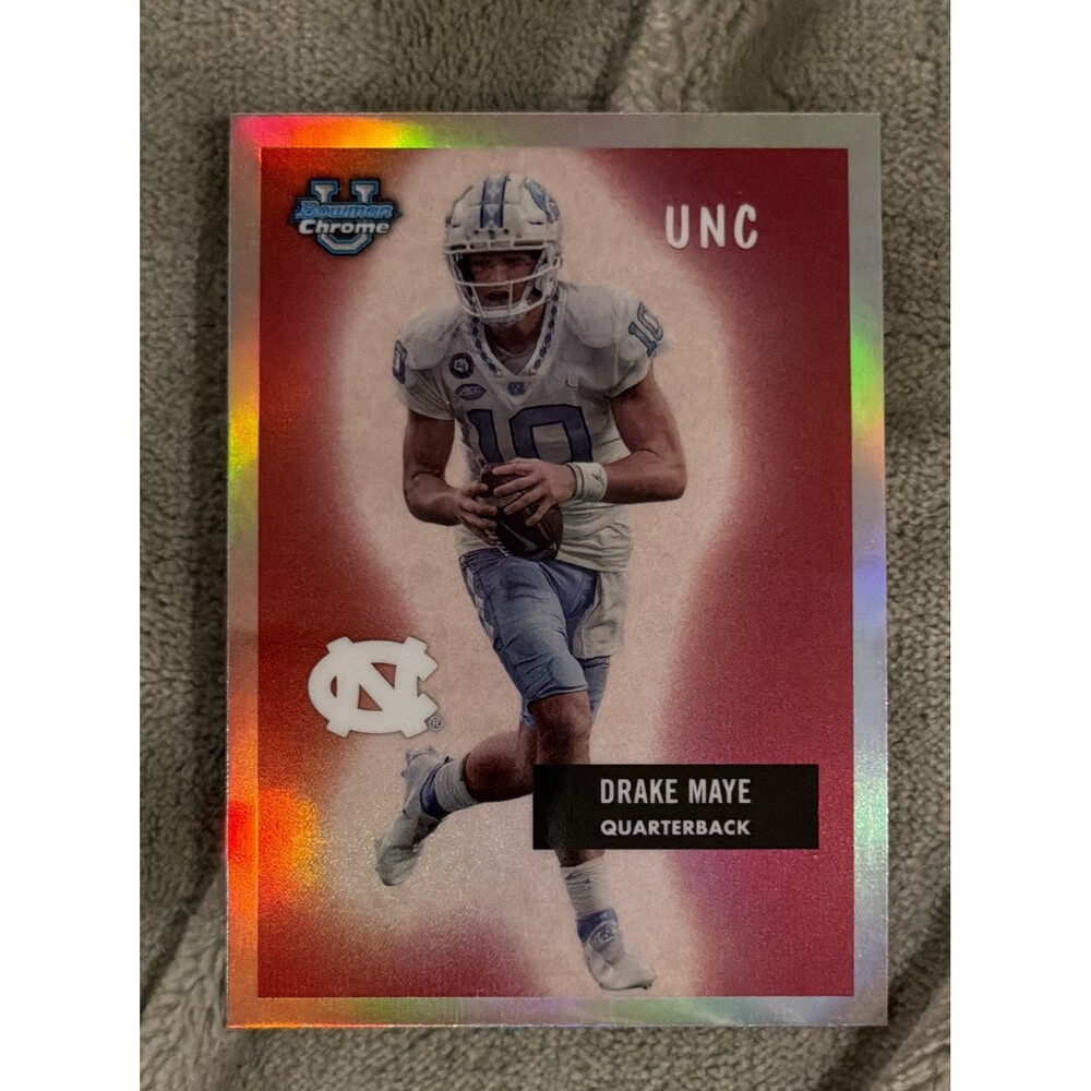 2023 Bowman University Chrome - 1955 Bowman Football Drake Maye #55BF-17 (RC)